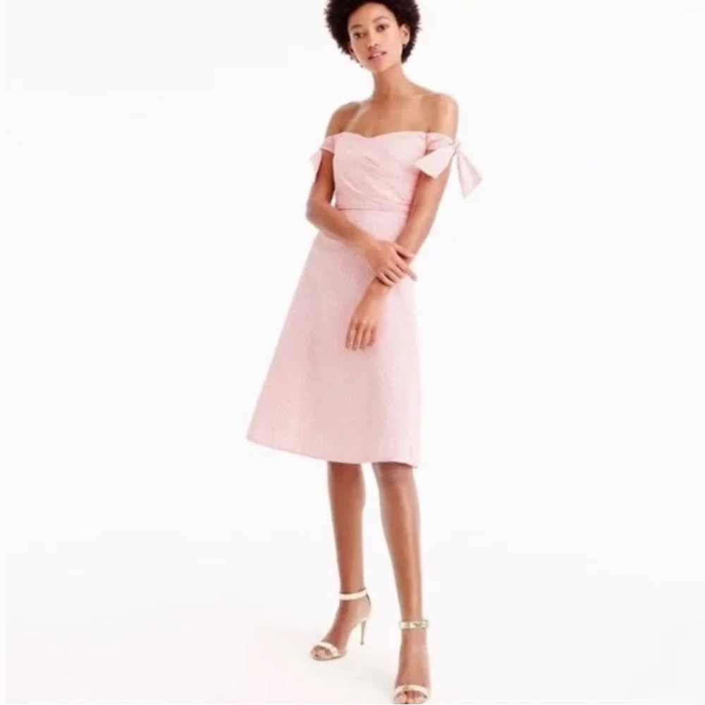 J. Crew off shoulder tie know dress